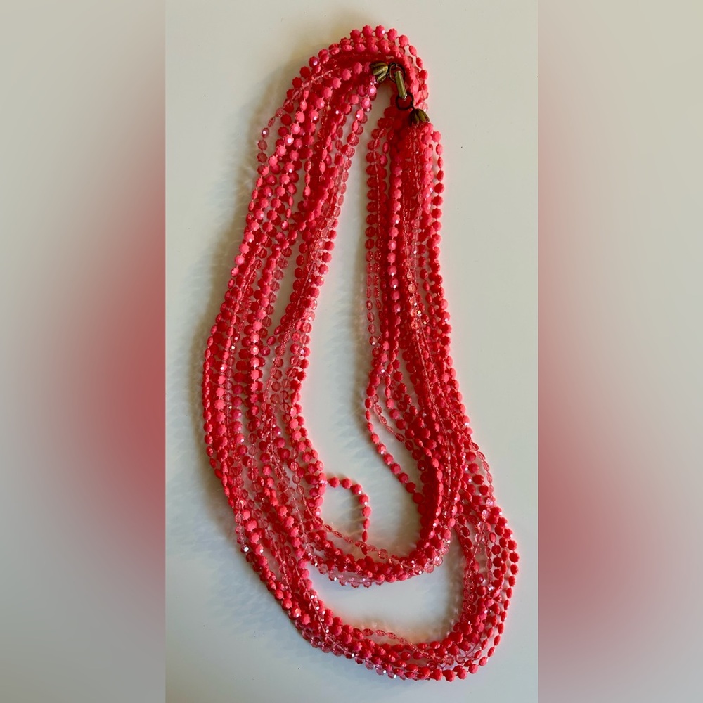 Fantastic Vintage Long Bead Necklace multi strand